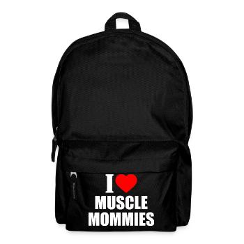 I love muscle mommies - Rucksack - Schwarz - Vorne