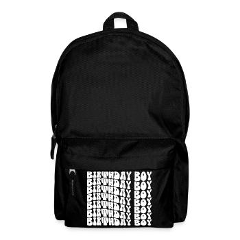 Anniversaire Garçon Groovy Rétro Vintage Anniversaire - Sac à dos - noir - Devant