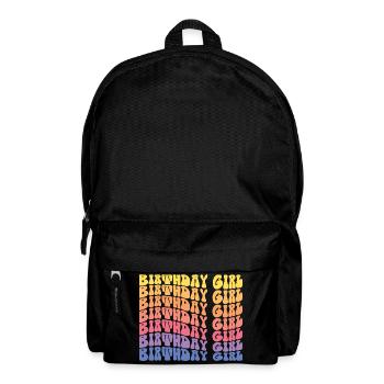 Birthday Girl - Groovy Retro Vintage Birthday - Sac à dos - noir - Devant