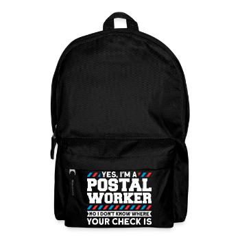 Postbote Briefträger Brief Paketdienst Geschenk - Rucksack - Schwarz - Vorne