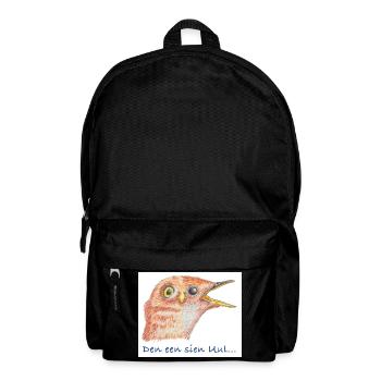 PlattSnack – Den een sien Uul... - Rucksack - Schwarz - Vorne