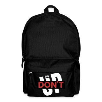 'Don't give up' gift, sports motivation - Backpack - black - Front