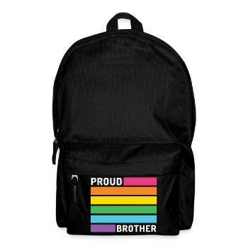Pride Month LGBT - Proud Brother - Backpack - black - Front