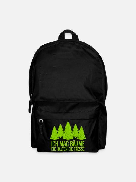 Ich mag Bäume - Die halten die Fresse - Waldliebe - Rucksack - Schwarz