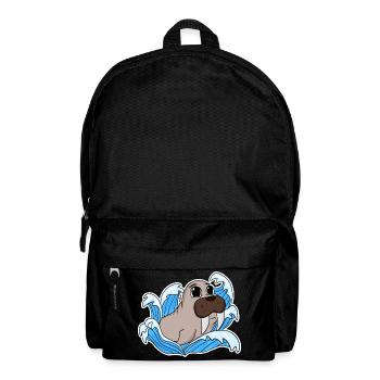 Sceau de morse - Sac à dos - noir - Devant