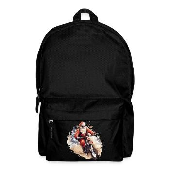 Le Père Noël avec VTT - Sac à dos - noir - Devant