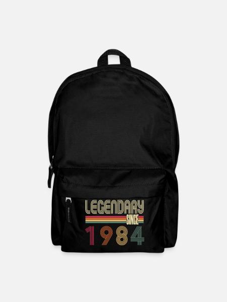 Vintage 1984 Born Vintage Retro Birthday - Backpack - black