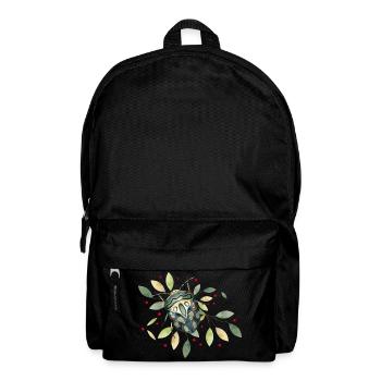 exotic african creepy crawly with leaves - Backpack - black - Front