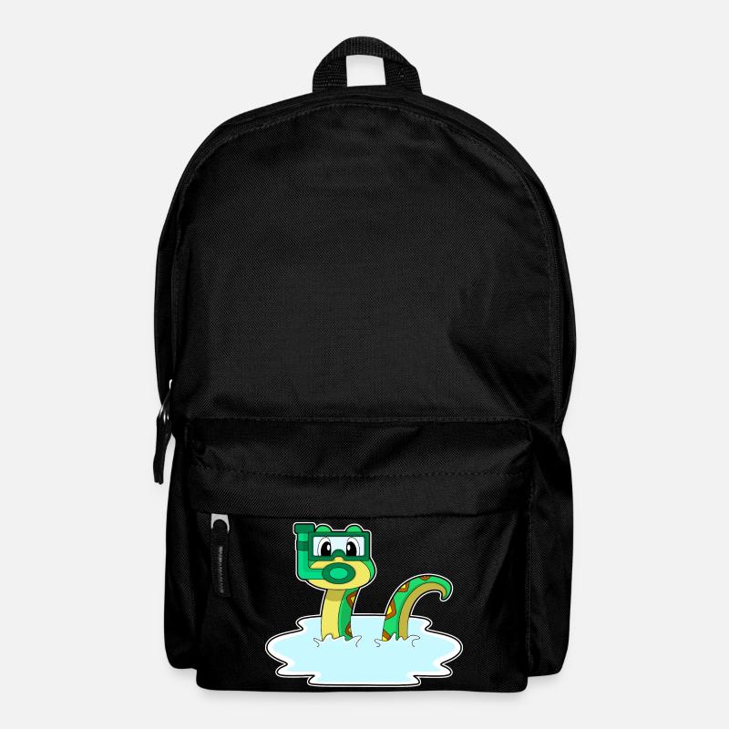 Schlange Schwimmen Schwimmbrille - Rucksack - Schwarz