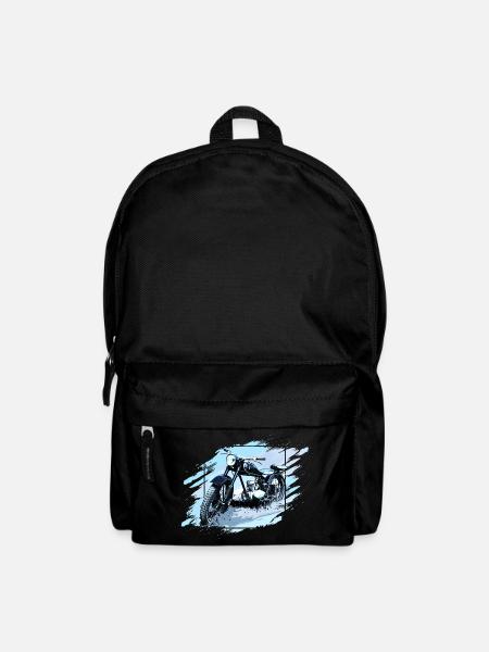 125 Zschopau DDR Motorrad - Rucksack - Schwarz
