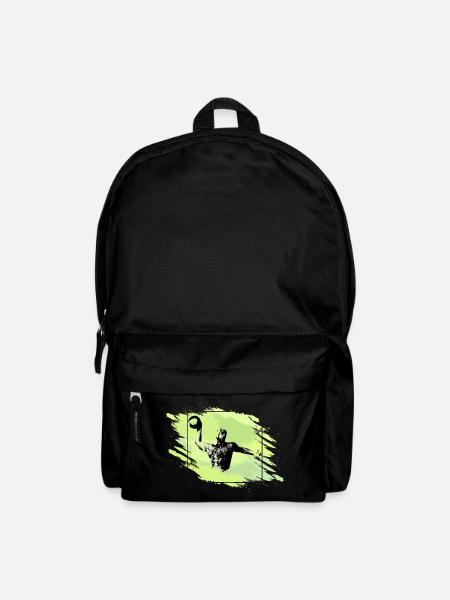 Wasserball - Wasserballer beim Wurf - Rucksack - Schwarz