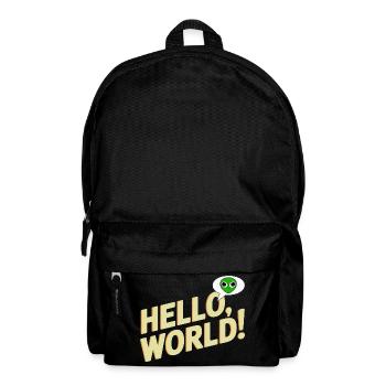 Verspieltes Alien Hello World Design - Rucksack - Schwarz - Vorne