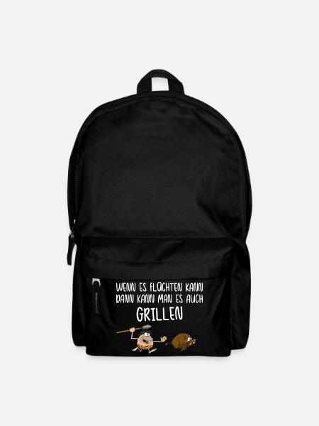 Jäger grillen bbq Griller Grillmeister Sprüche - Rucksack - Schwarz