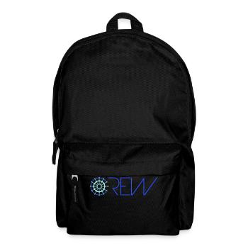 Segelcrew Segel Team Schiff Steuerrad Text Logo - Rucksack - Schwarz - Vorne