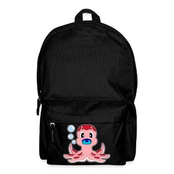 Krake Baby Schnuller - Rucksack - Schwarz - Vorne