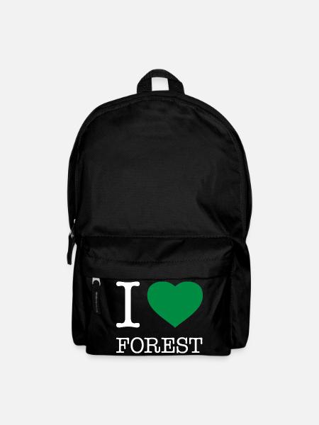 I LOVE FOREST - Rucksack - Schwarz