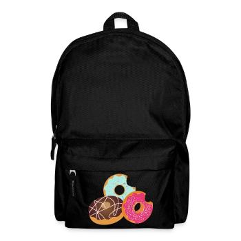 Donuts mit Biss – Süßes Trio mit Glasur & Streusel - Rucksack - Schwarz - Vorne