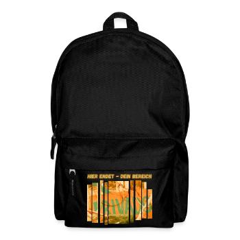 Hier endet dein Bereich - Rucksack - Schwarz - Vorne