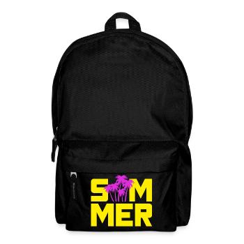 Summer Palm Trees Sun Holiday Camping Beach Leisure - Backpack - black - Front