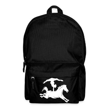 Minimalist Horse Riding Silhouette Vaulting - Backpack - black - Front