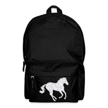 White horse galloping - Backpack - black - Front