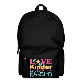 Love Kindergarten - Star and Arrow - Backpack - black - Front
