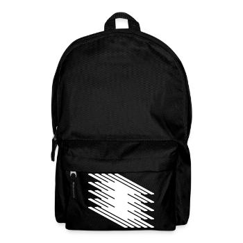 Abstract Dynamic Line Pattern - Backpack - black - Front