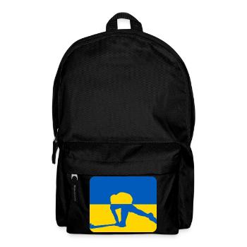 Ukraine Peace Hockey Design - Backpack - black - Front
