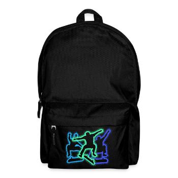 Skating, Skateboarder, Skateurs, Silhouettes, Skateboard - Sac à dos - noir - Devant