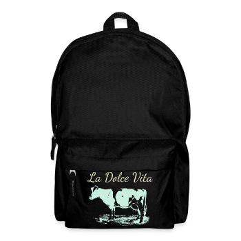Vache laitière de La Dolce Vita en négatif - Sac à dos - noir - Devant