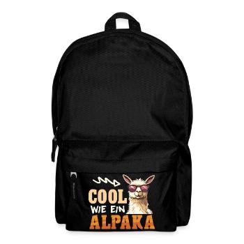 Éventail d’alpaga COOL COMME UN LAMA D’ALPAGA Drôle - Sac à dos - noir - Devant