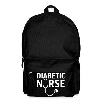 Diabetische Pflegekraft Stethoskop Motiv - Rucksack - Schwarz - Vorne