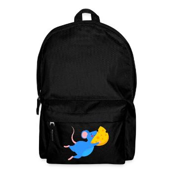 Happy Blue Mouse & Yellow Cheese - Backpack - black - Front