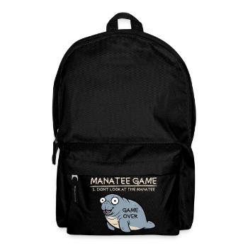 Manatee Game: Don't look at the manatee! Funny - Backpack - black - Front