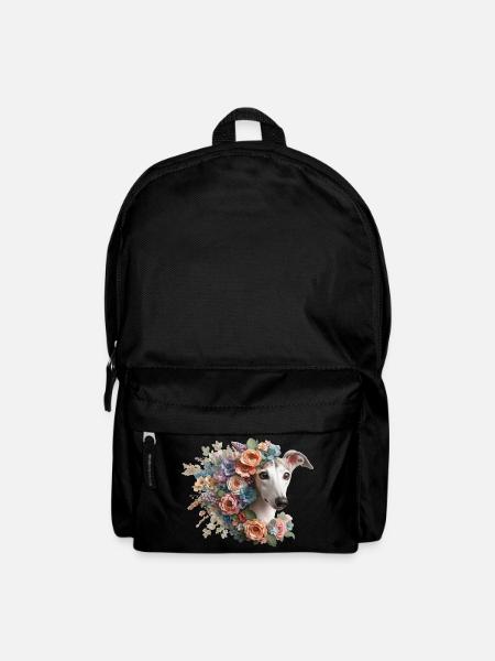 Blumen Galgoherz Nr2 - Rucksack - Schwarz