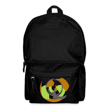 Spiralförmige Umlaufbahn Abstrakte Geometrie - Rucksack - Schwarz - Vorne