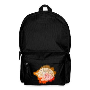 Zentangle Fuchs - Rucksack - Schwarz - Vorne