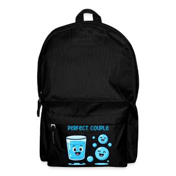 Perfect Couple Water and Bubbles Fun Cartoon - Rucksack - Schwarz - Vorne
