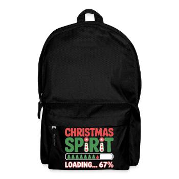 Christmas Spirit Loading 67% – Festive Humor - Sac à dos - noir - Devant