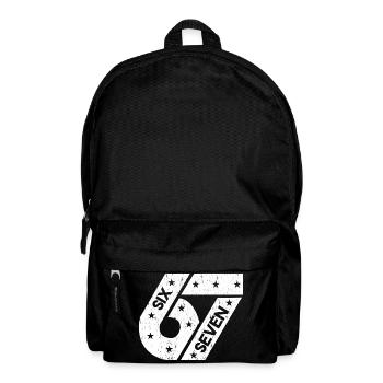 Six Seven 67 Vintage College Number Meme - Backpack - black - Front