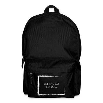 Loslassen ist ein minimalistisches Te-Design! - Rucksack - Schwarz - Vorne