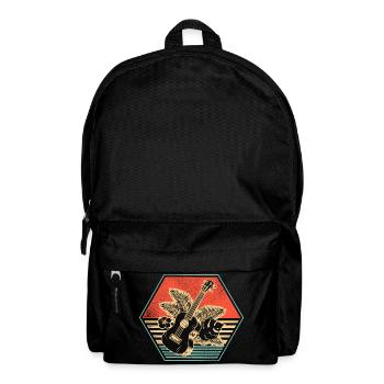 Hawaiian Ukulele Uke Retro Vintage - Backpack - black - Front