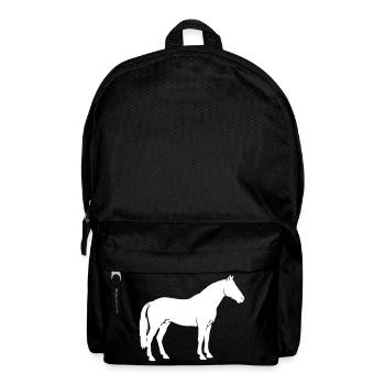 Silhouette du cheval Vecteur de montée debout - Sac à dos - noir - Devant