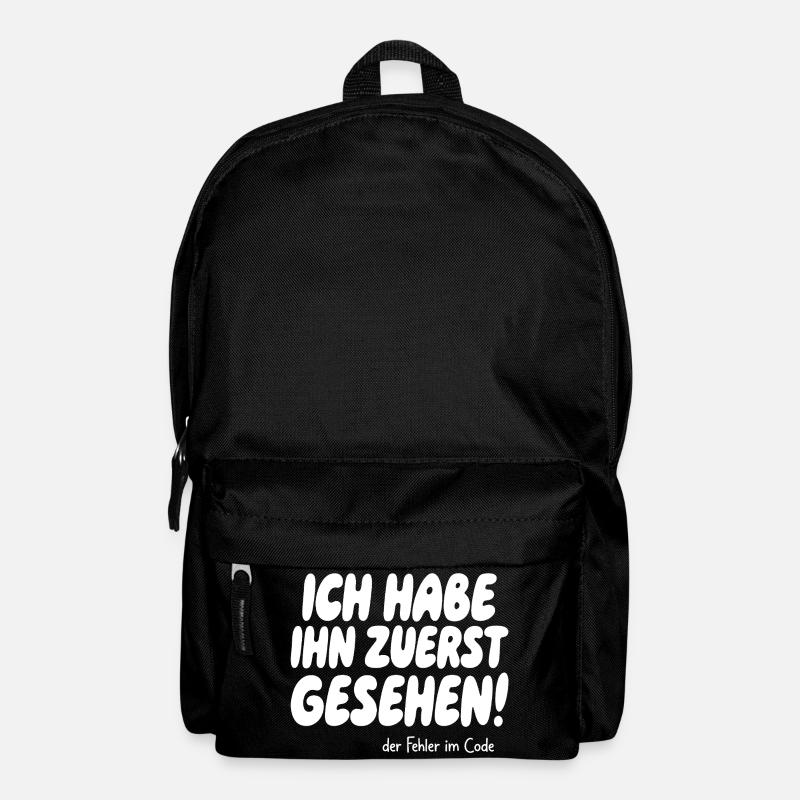 Ich habe den Fehler zuerst gesehen - Rucksack - Schwarz