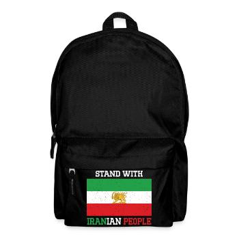 Stand With Iranian People Emblem - Backpack - black - Front