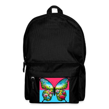 Schmetterling - Rucksack - Schwarz - Vorne