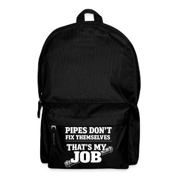 Pfeifenflüsterer, Klempnerhandwerk, Humor-geschenk - Rucksack - Schwarz - Vorne
