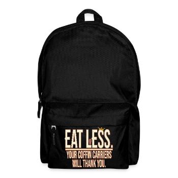 Eat Less - Backpack - black - Front