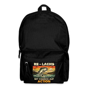 Pêche Cadeau Pêcheur Pêcheur Papa Re Salmon - Sac à dos - noir - Devant