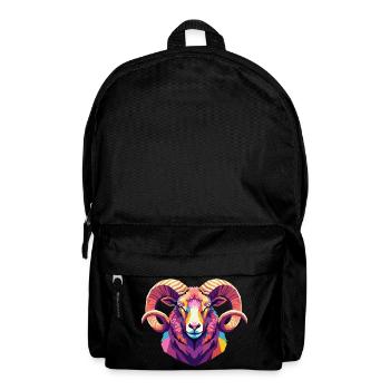 Tête de mouton : Drôle d’animal de ferme, cadeau - Sac à dos - noir - Devant